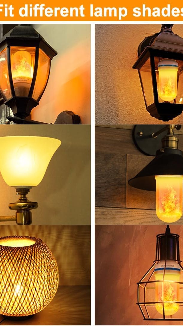 Flame light bulbs for Halloween decorating