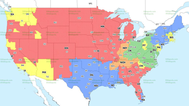 NFL coverage map week 6: TV broadcast schedule and announcers for FOX ...