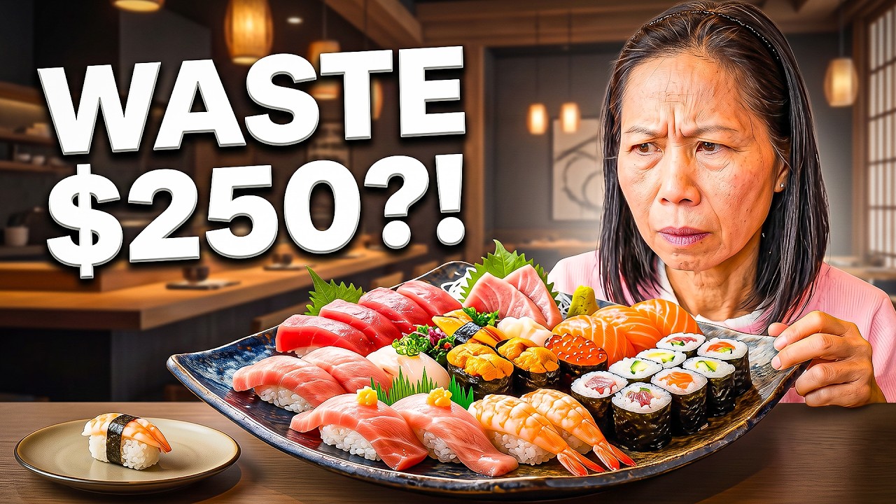 I took my strict mom to $1 vs $250 sushi
