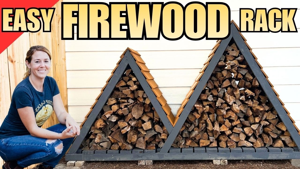 DIY outdoor firewood rack - fast, easy build!