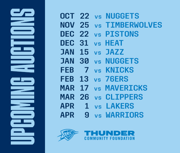 Thunder Community Foundation announces community auction dates for 2026 ...