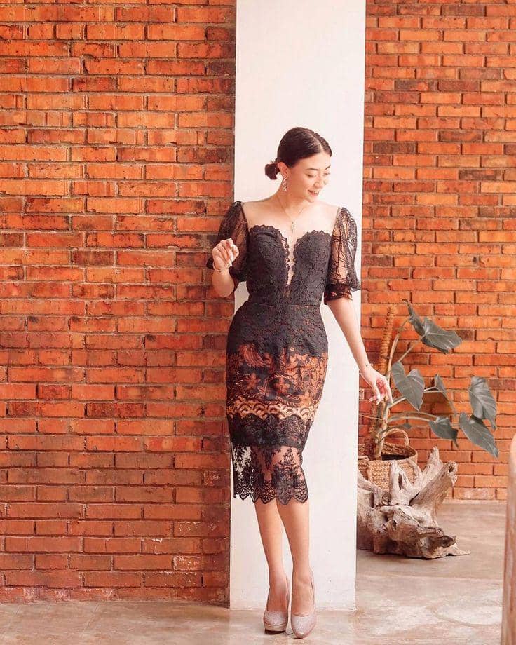 7 model dress batik pesta elegan modern yang menawan