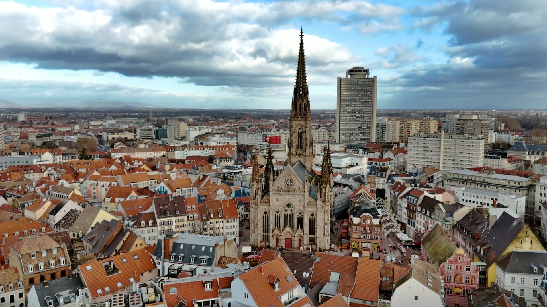 Exploring Mulhouse's architectural beauty through drone photography
