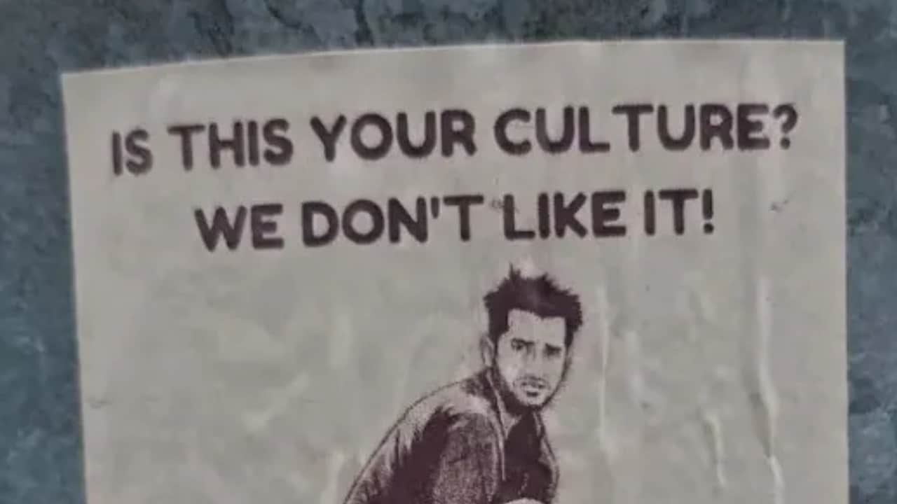 Is this your culture? Racist stickers in Australia show Indian man ...