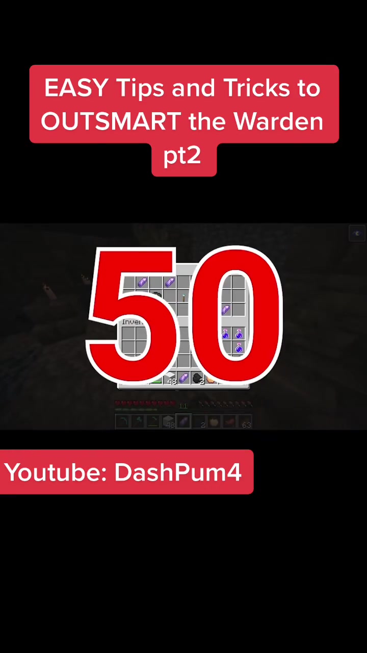 50 EASY Warden Tips and Tricks PT2 #minecraft #hardcoreminecraft #war...