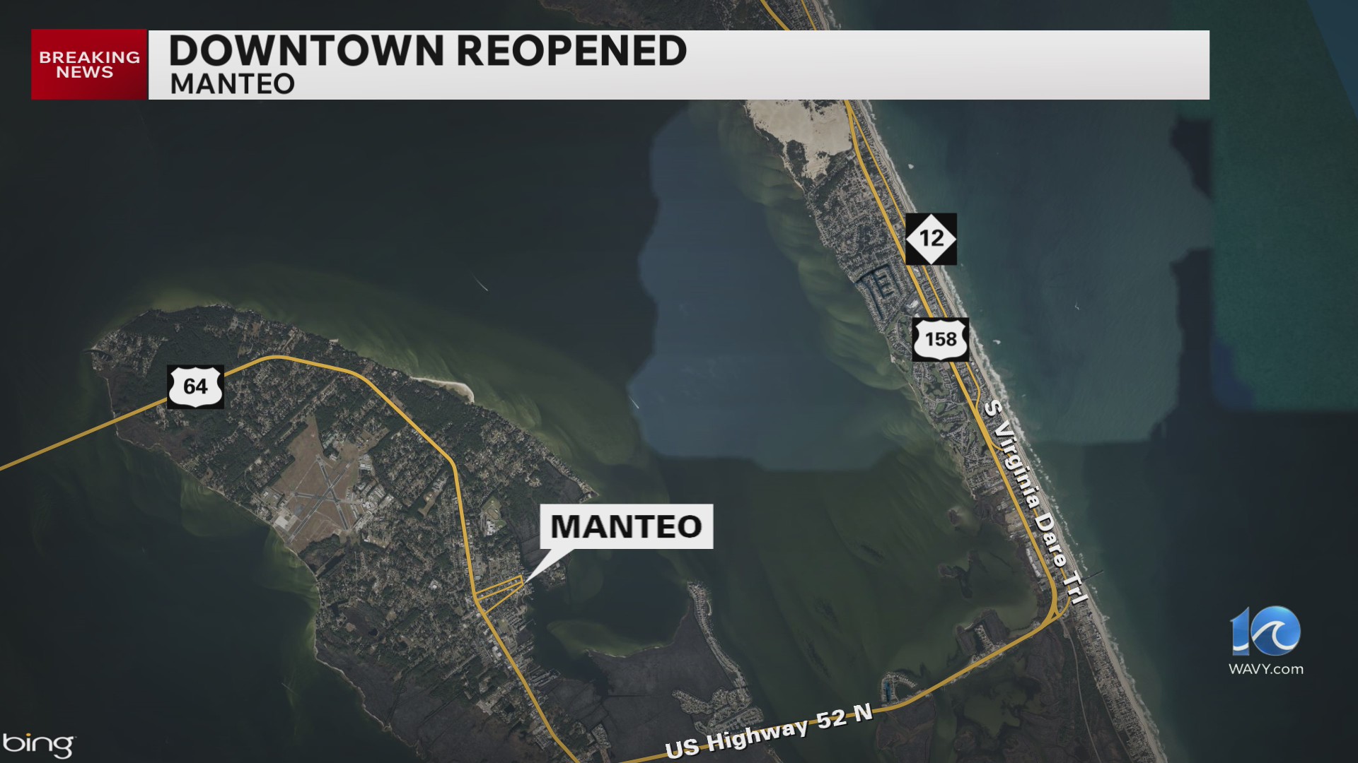 Downtown Manteo reopens after public safety situation