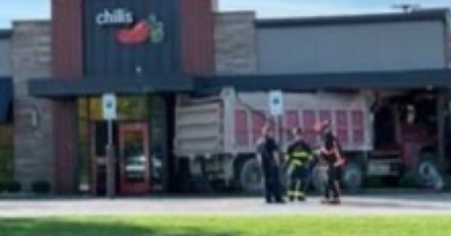 New video: Dump truck driver suffered medical emergency as he crashed into Chili's