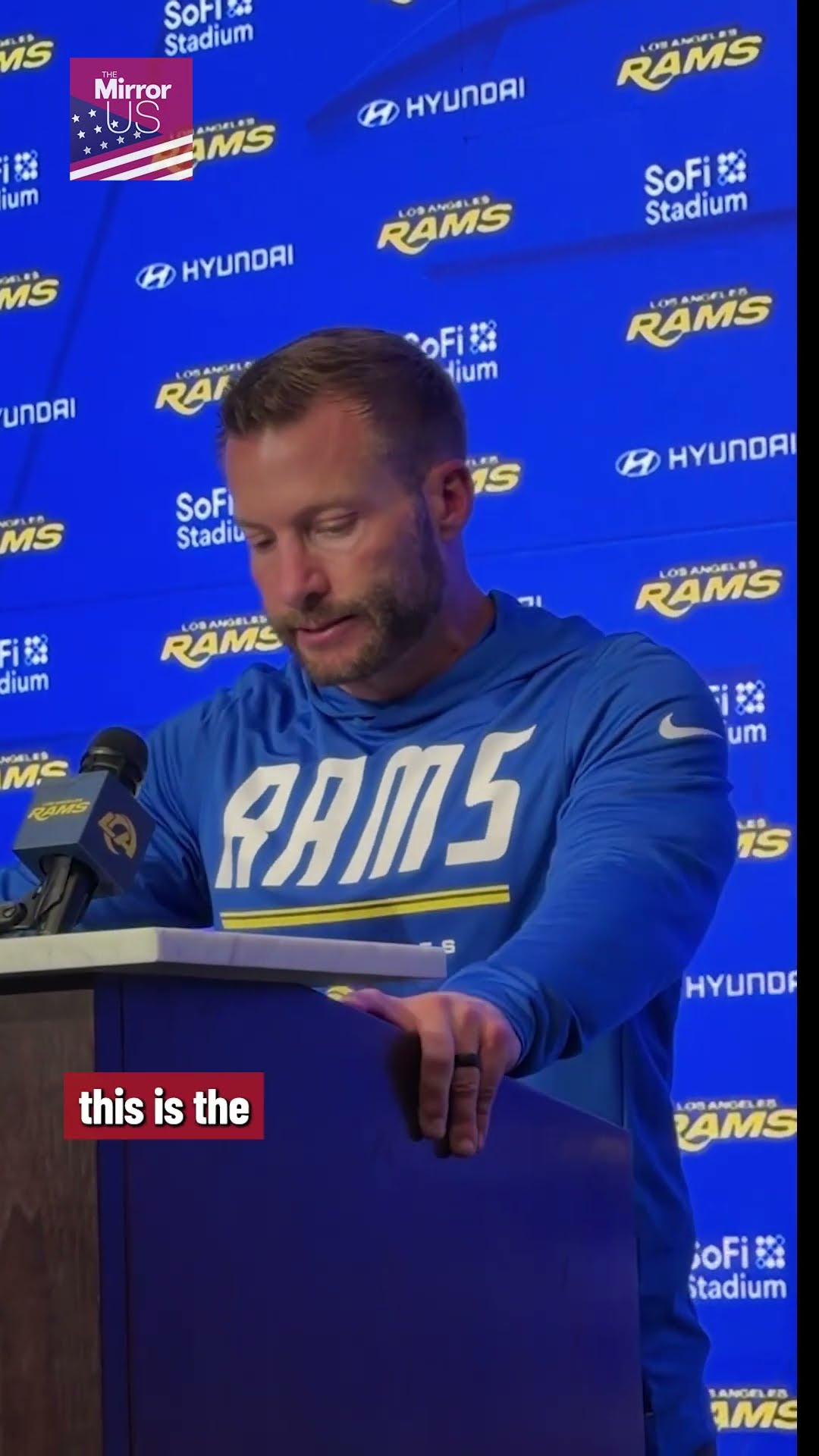 LA Rams head coach Sean McVay pissed after OT loss to the Buffalo Bills