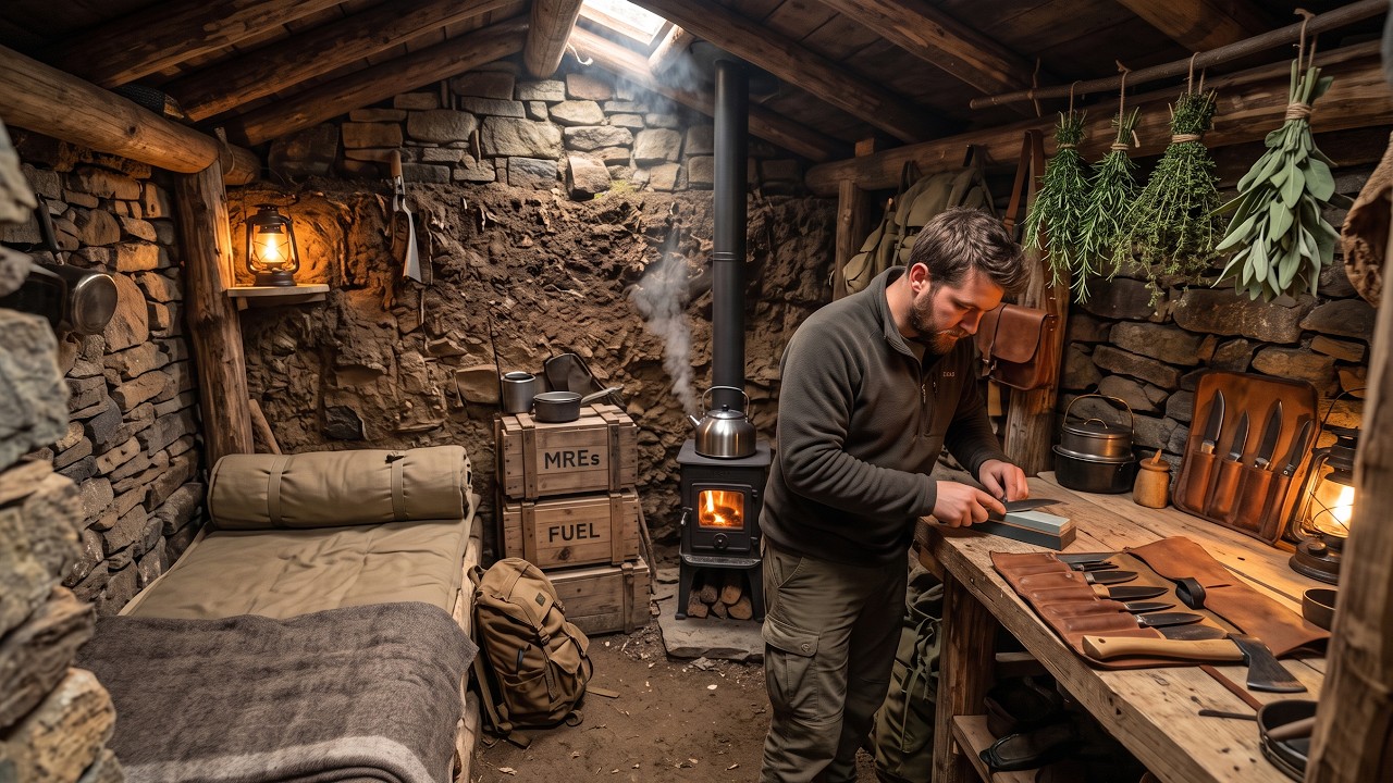 Man builds the safest underground shelter in the forest in 3 days ...