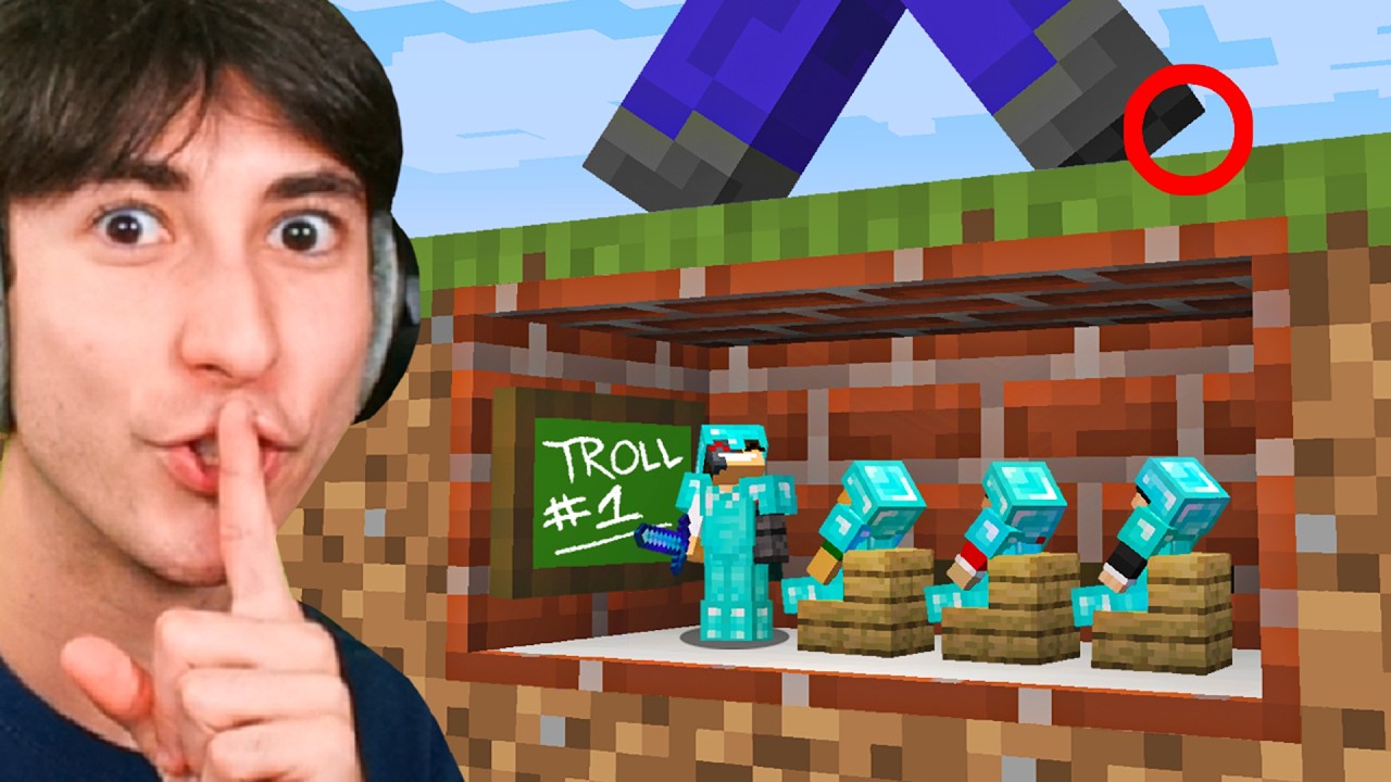 I built a secret tiny school in Minecraft