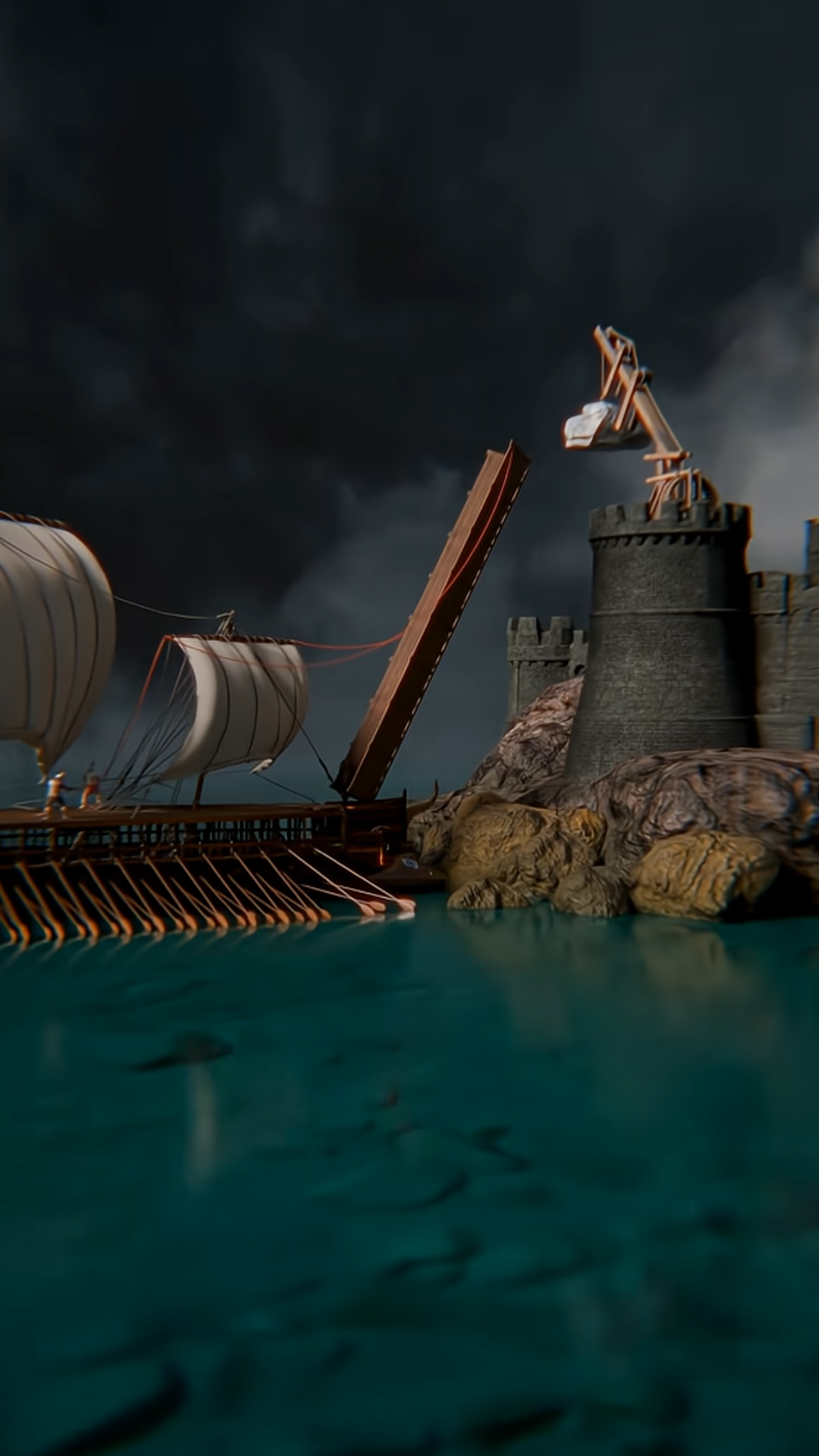 Why was the sambuca so effective against fortified walls?