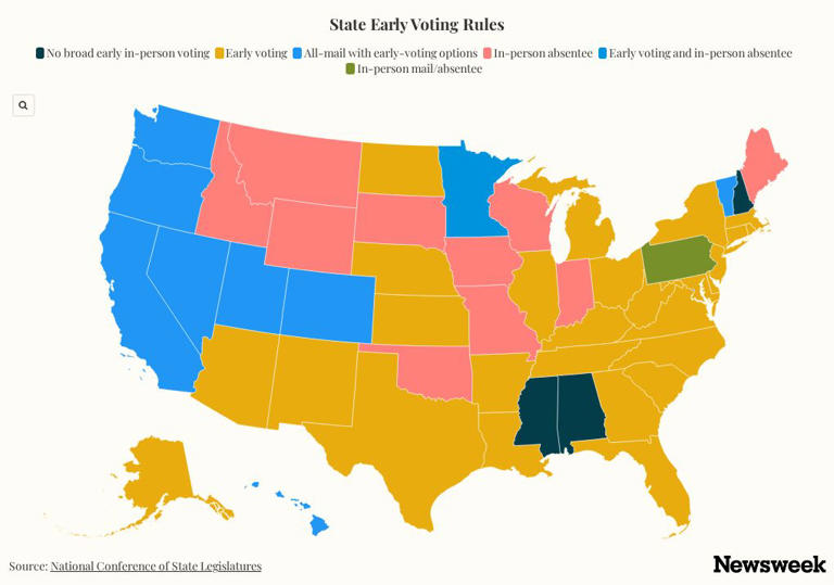 Map shows locations of 'No Kings' events as midterm early voting starts