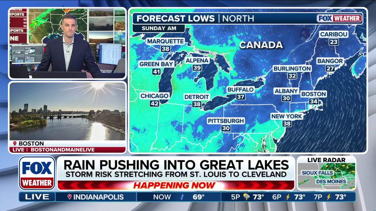 Severe storms target the northern US with heavy rain and gusty winds ...