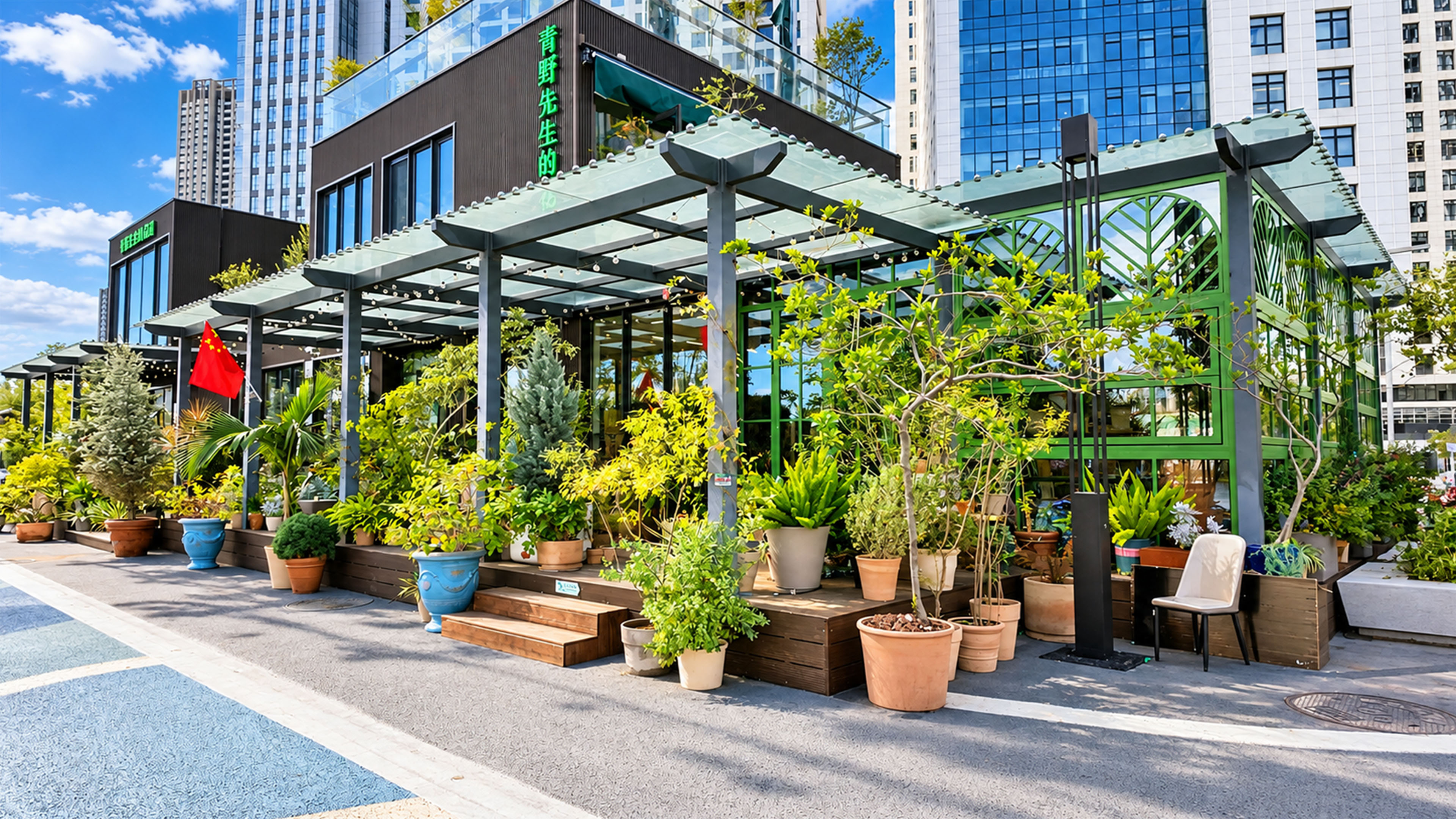 China’s urban dining spot feels hidden inside a garden
