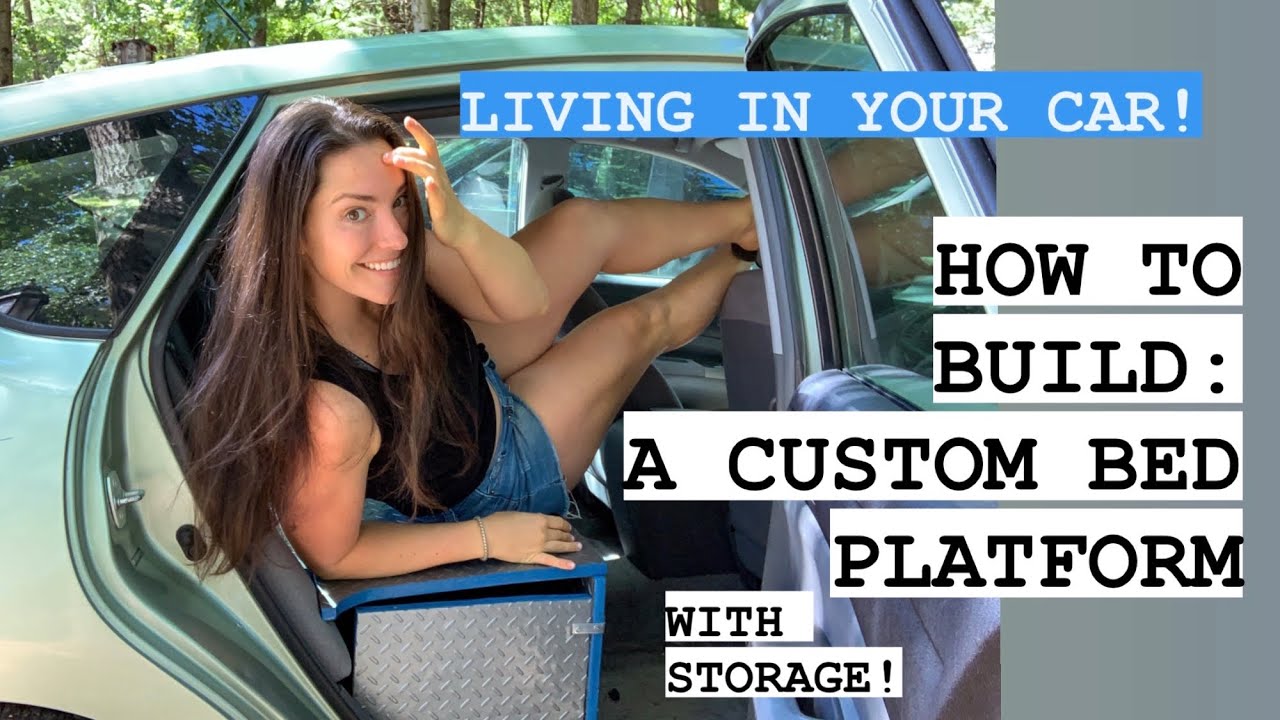 Prius car camper: DIY bed with storage 🚗