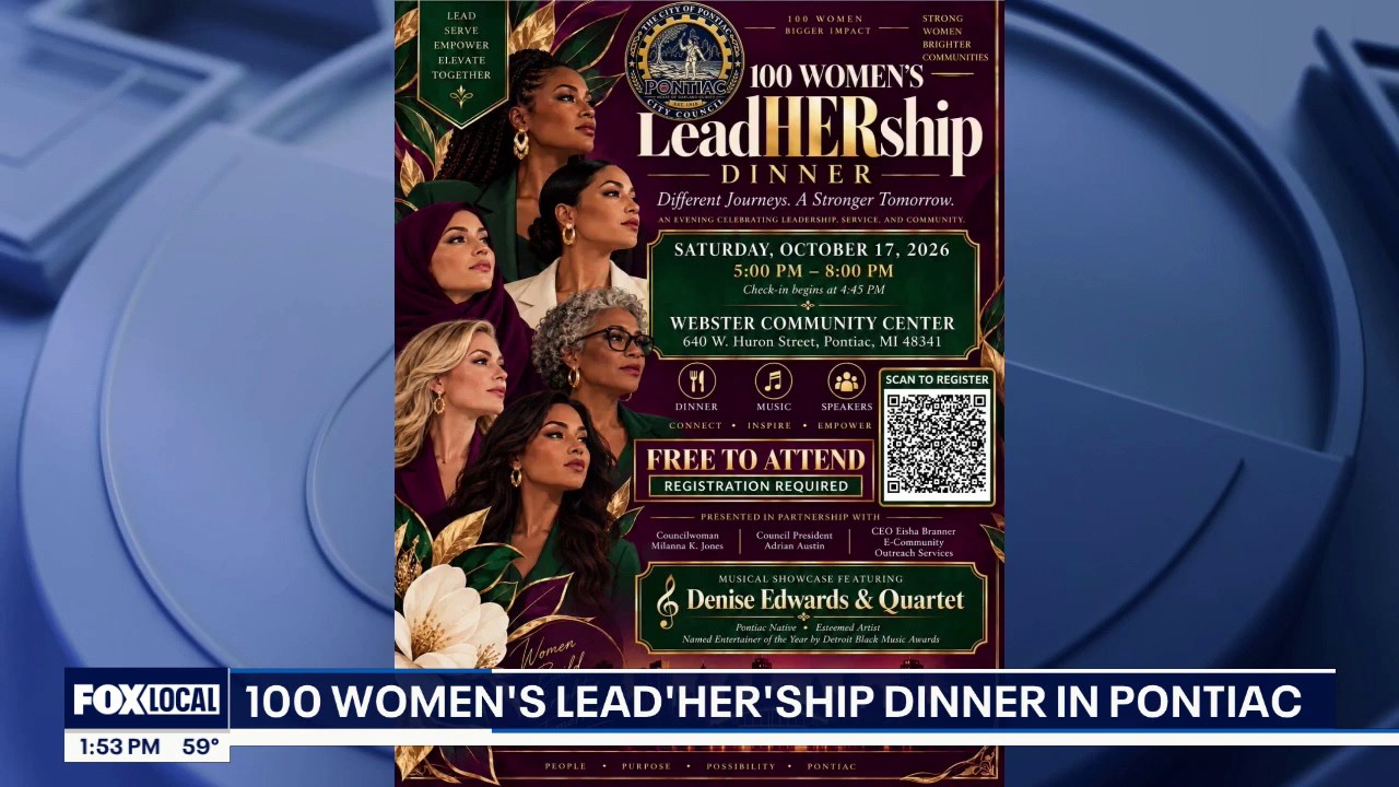 Free dinner in Pontiac to encourage & celebrate leadership among women