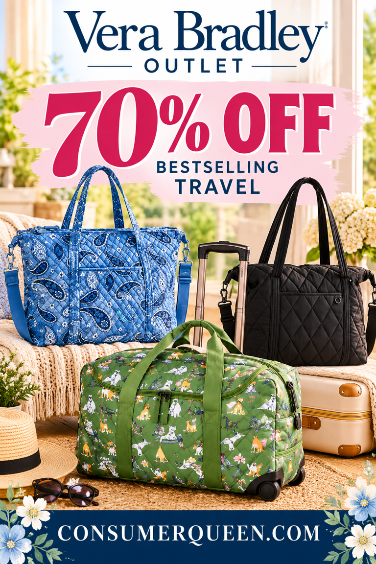 Vera Bradley outlet: Save 70% on bestselling travel bags