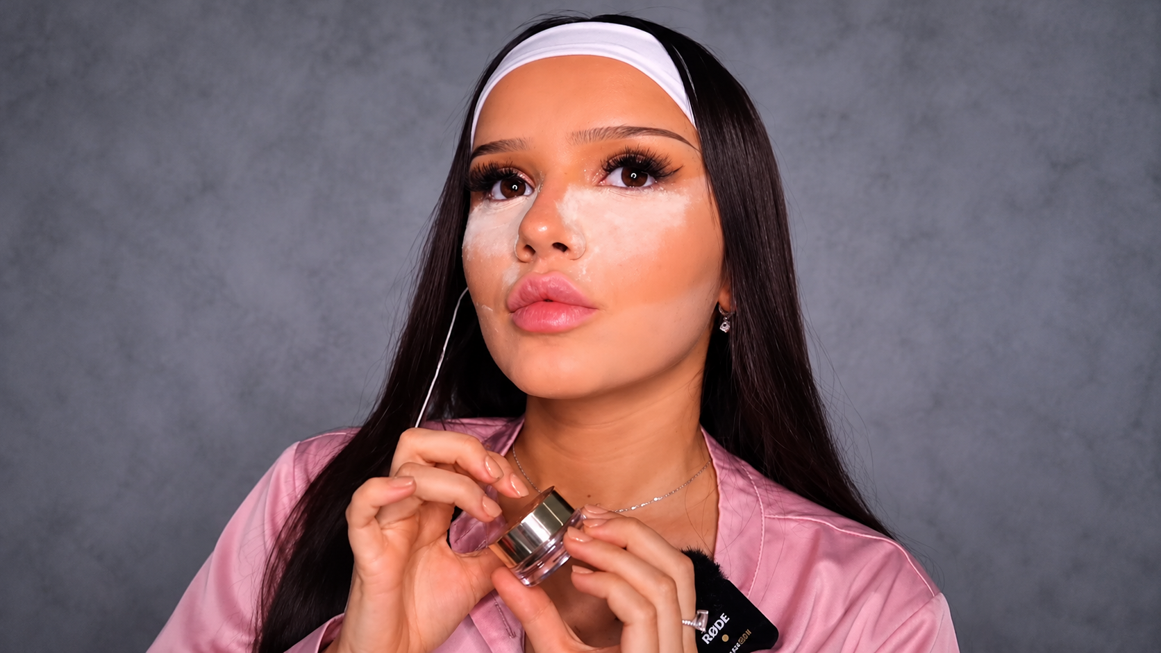 Relaxing ASMR facial skincare and teeth whitening