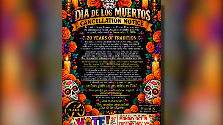 Planet K cancels Woodlawn Lake Día de los Muertos festival, citing ...