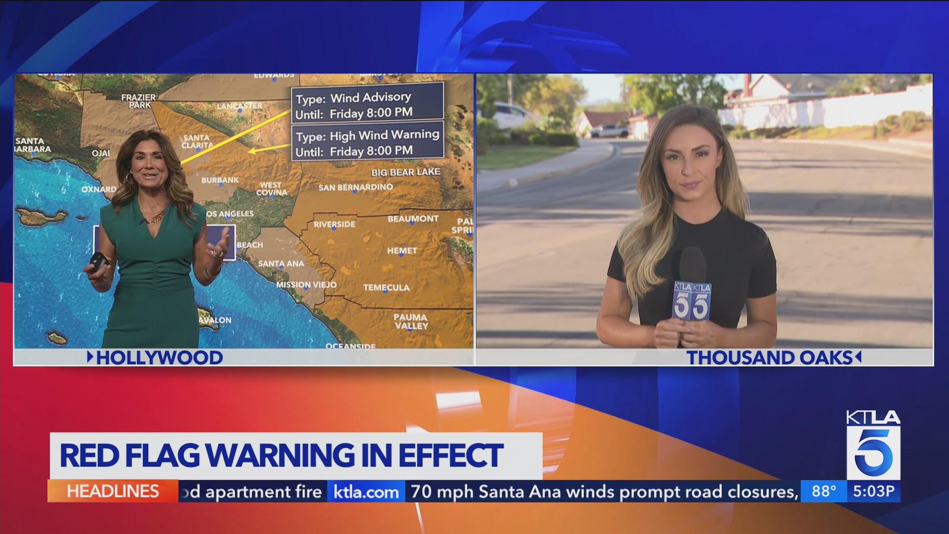 Santa Ana winds trigger red flag warning in Southern California
