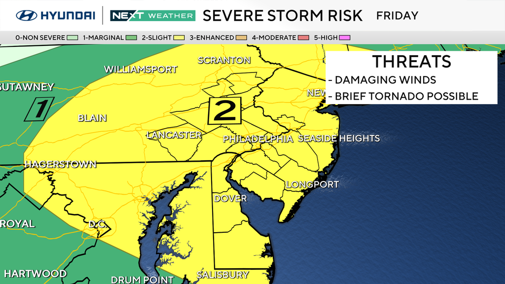 Friday next weather alert: Possible strong storms, damaging winds ...