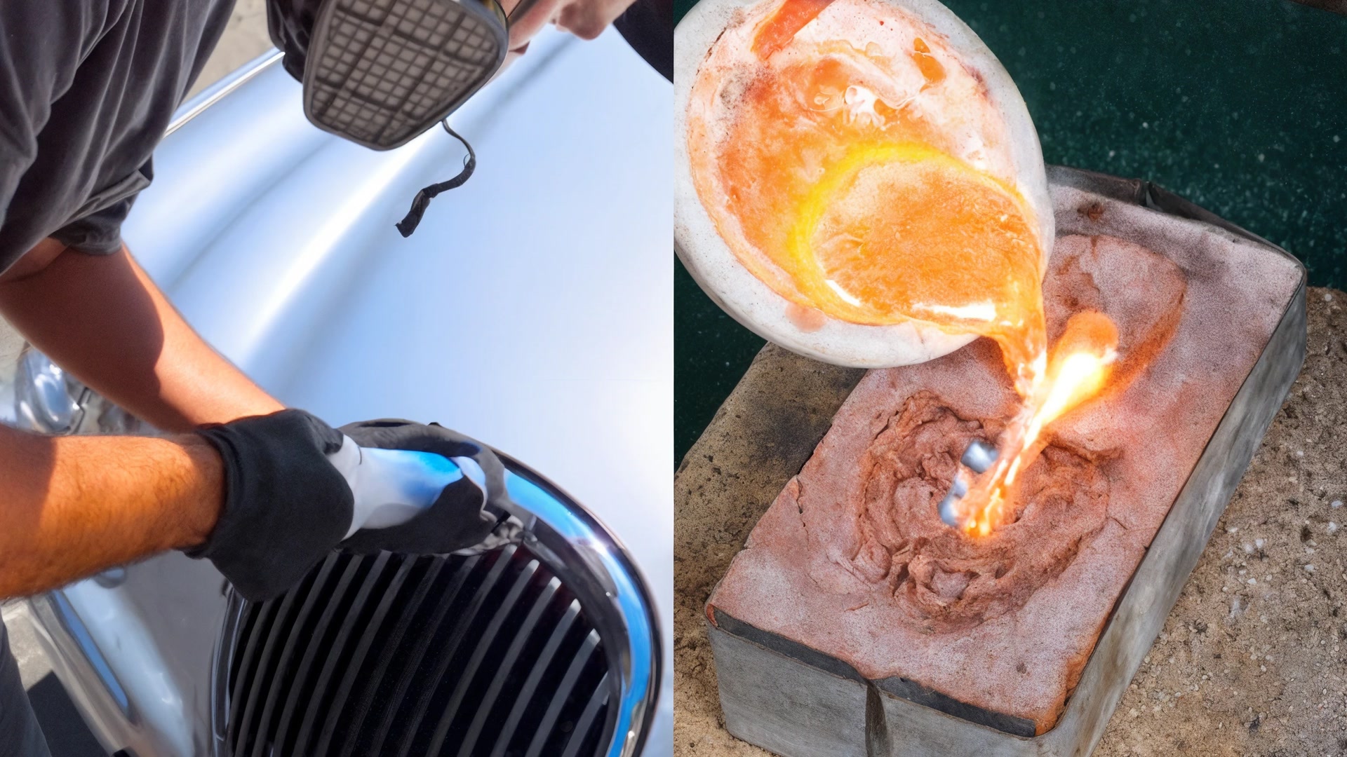 How a craftsman transforms an old car emblem into a gold accessory