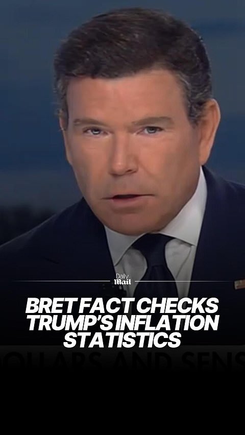 Fox host Bret Baier fact checks Trump inflation statistic on air