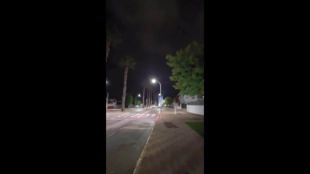Rapid lightning storm illuminates the night sky in Los Alcázares, Spain