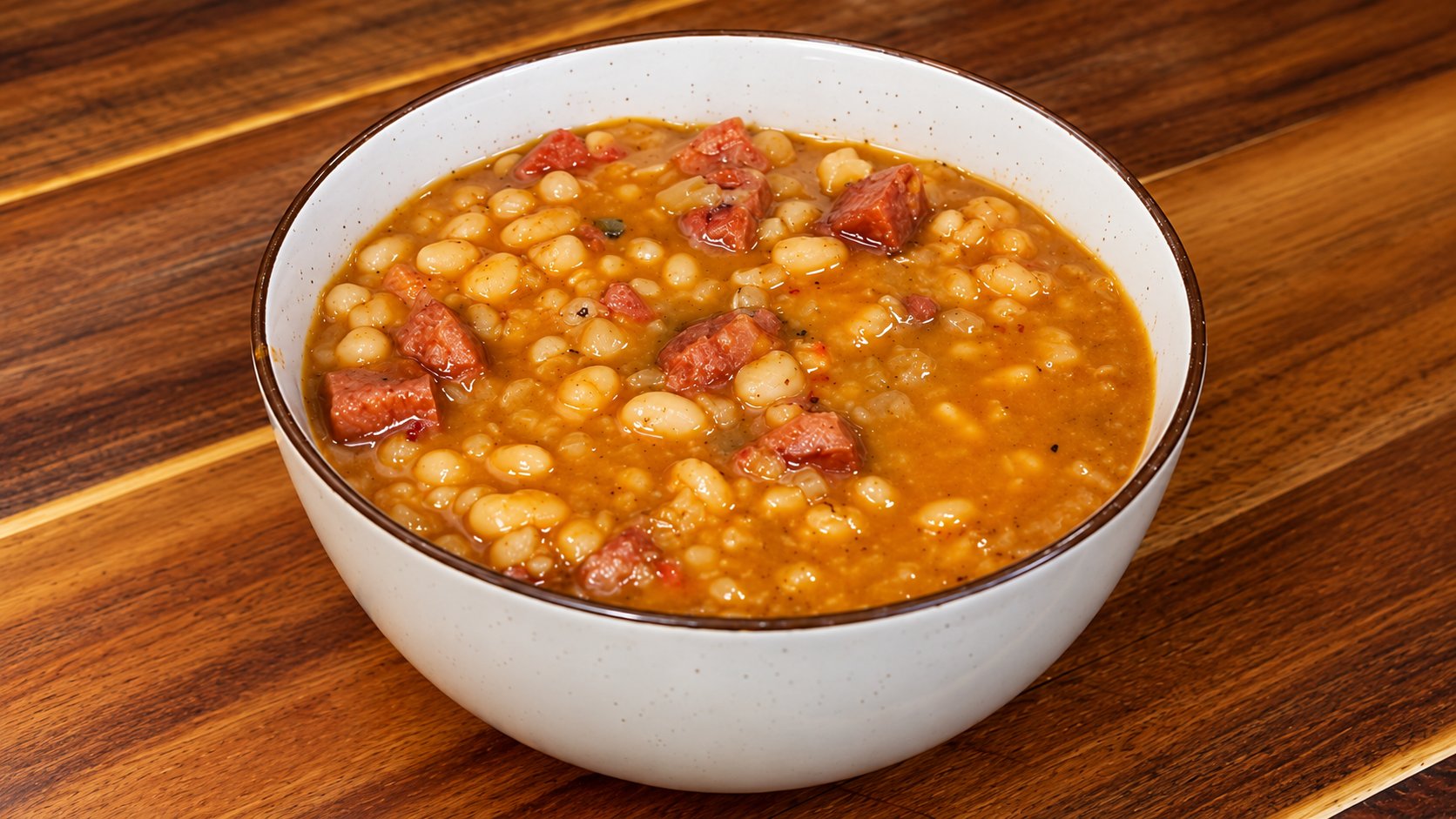 Southern-style navy beans with ham