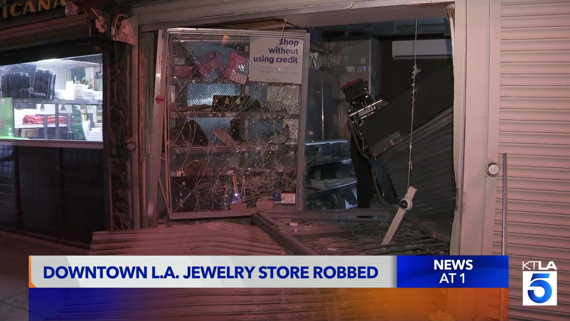 Downtown Los Angeles jewelry store robbed overnight