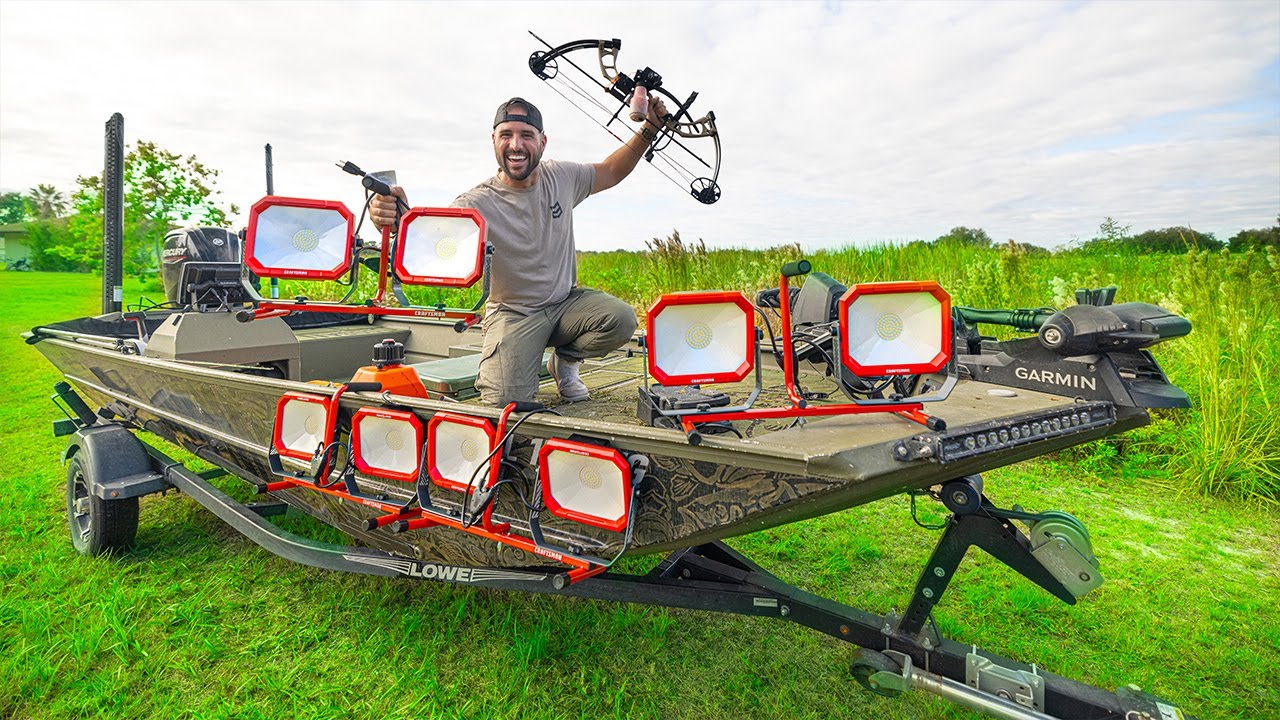 Building an affordable bowfishing boat with 50,000 lumens