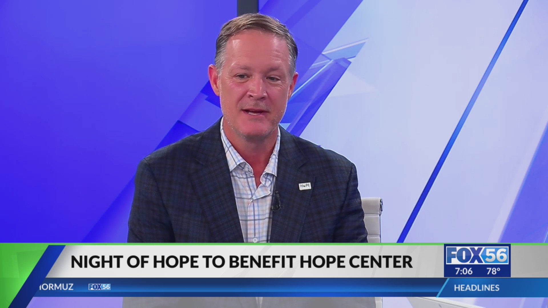 The Hope Center's chief advancement officer Chris Peck discusses Night ...