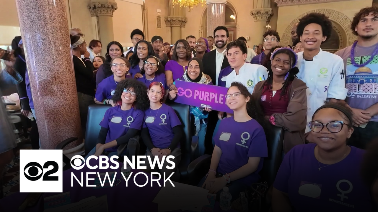 NYC teens discuss healthy relationships during Go Purple Day event