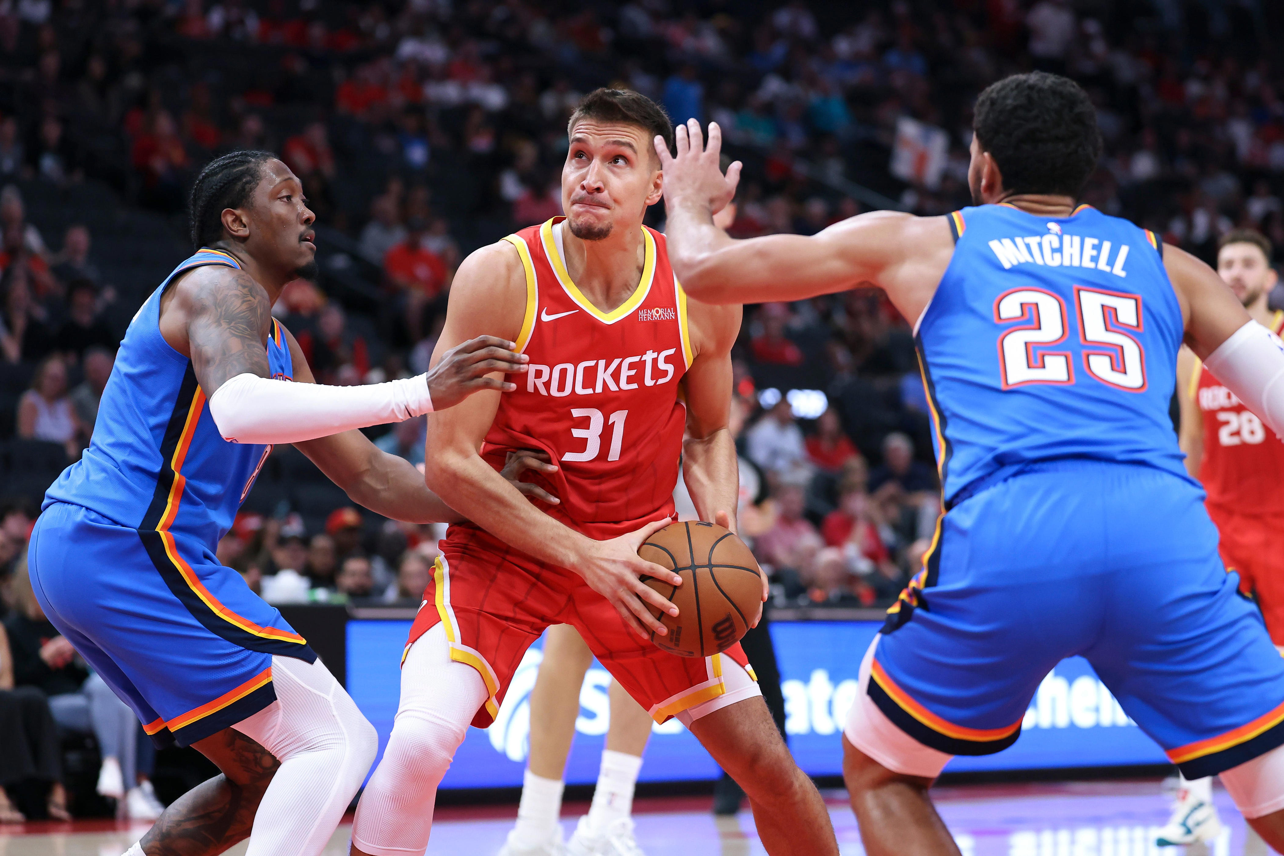 Bogdan Bogdanovic turns heads as Rockets rout Thunder in preseason finale