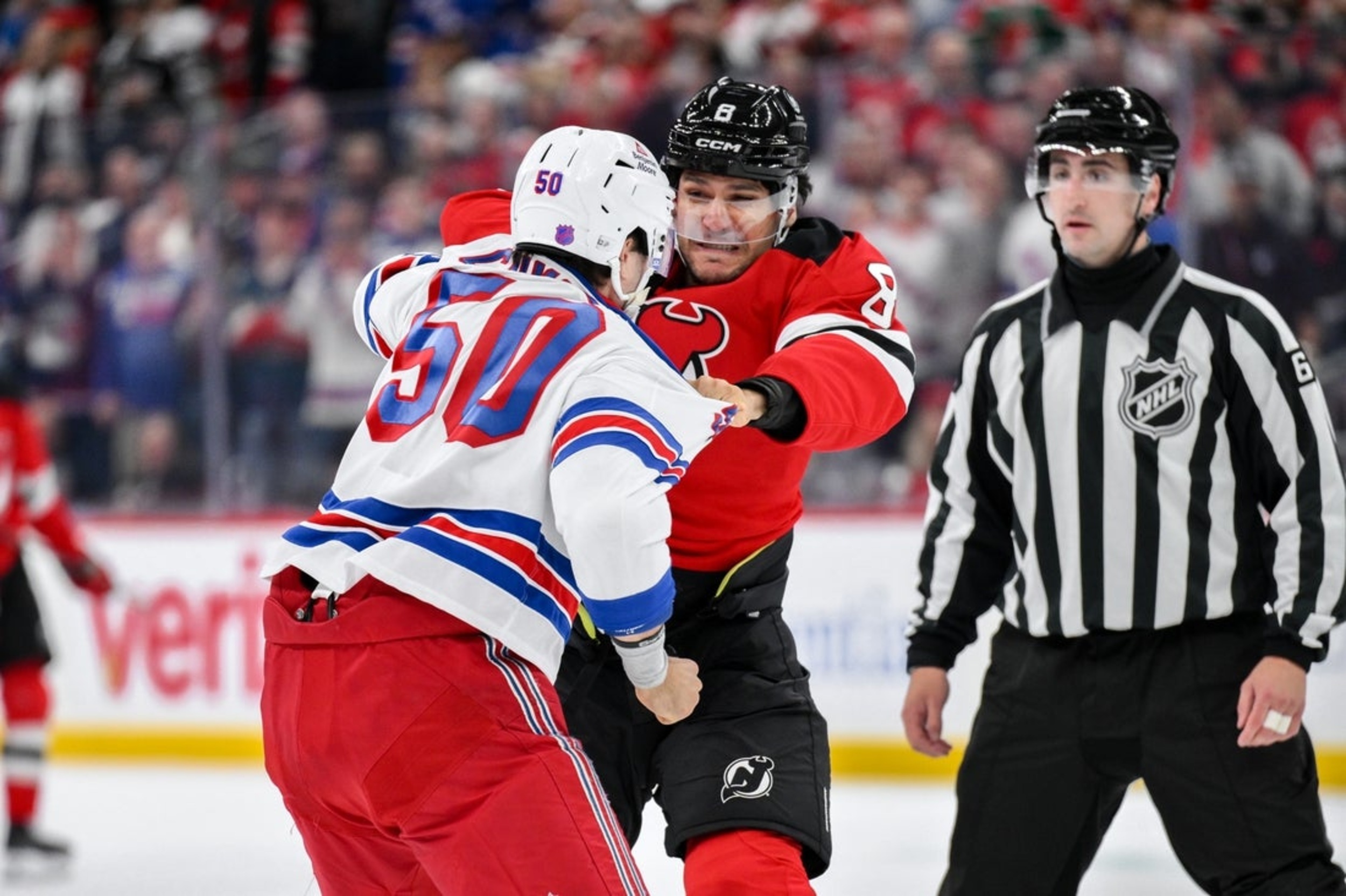 Luke Hughes nets 2 goals in Devils' 7-1 domination of Rangers