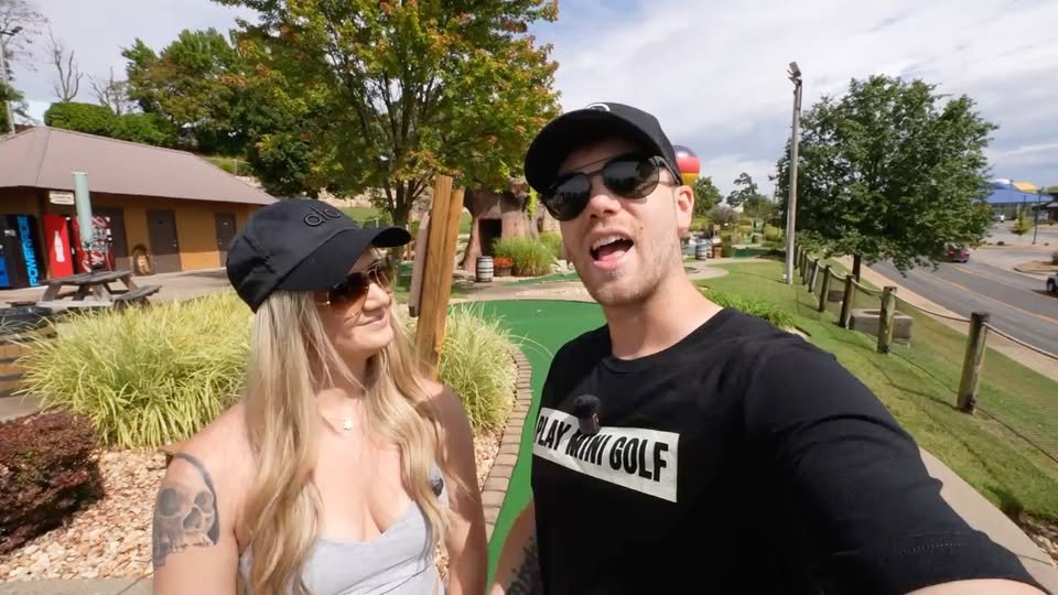 A tricky mini golf course challenge