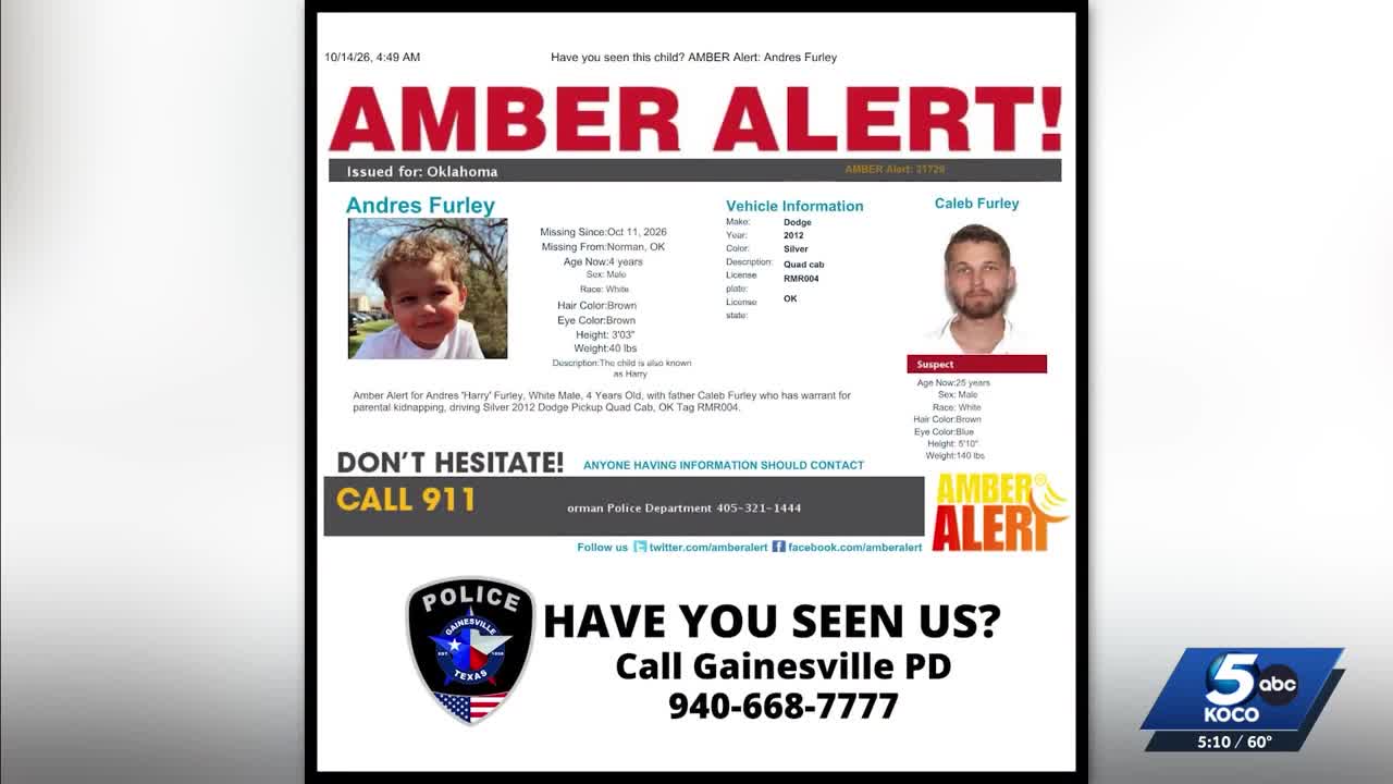 Norman father and son found dead in Gainesville, Texas, after Amber ...