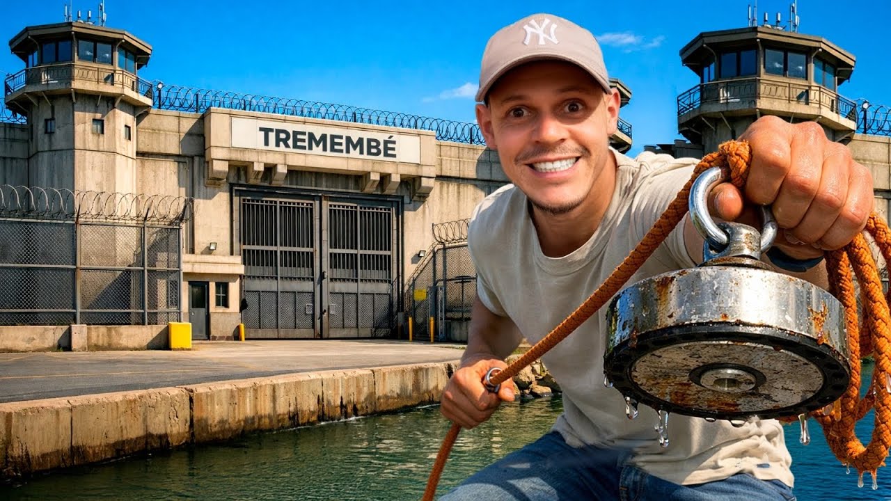 Pesca magnética perto de uma prisão revela objetos inesperados