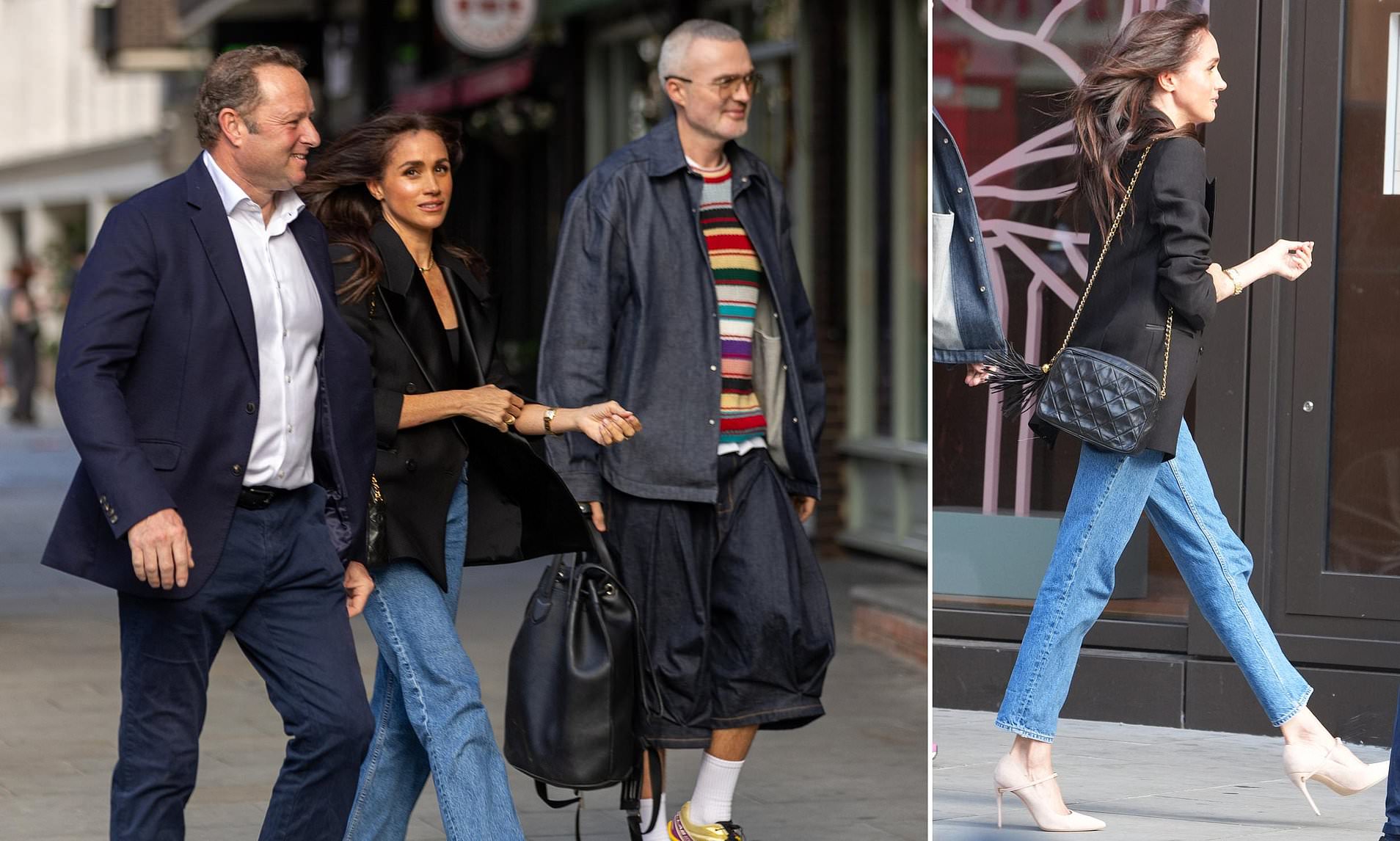 Meghan wears £85 M&S blazer to set off £20k outfit for lunch at ...