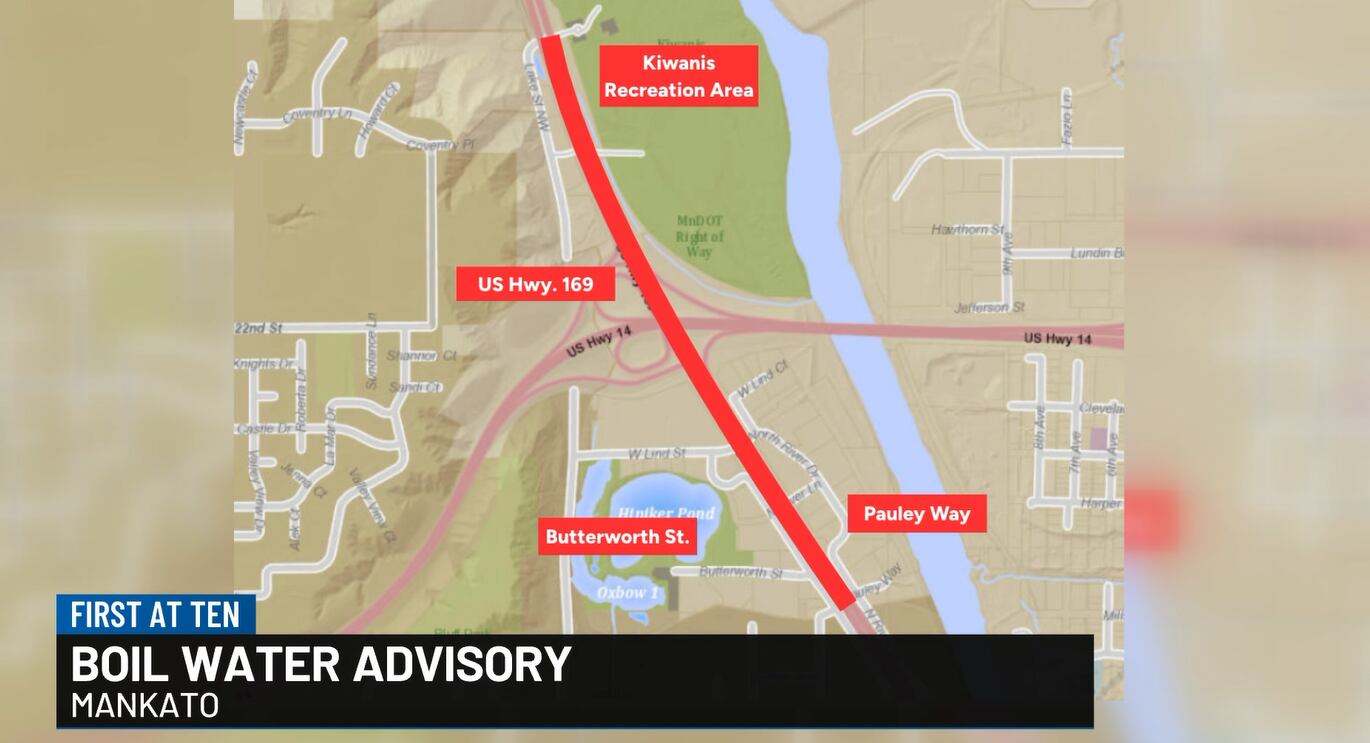 Boil water advisory issued for part of Mankato along Highway 169
