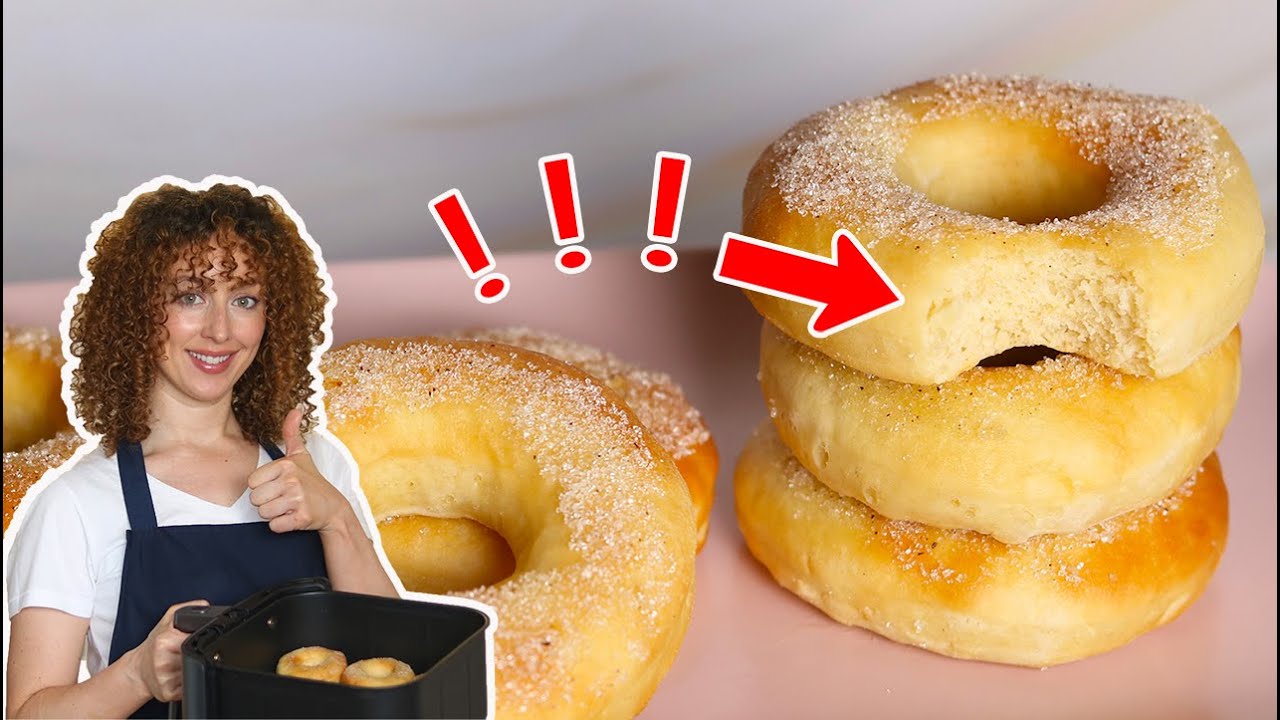 Easy air fryer American donuts with a soft texture