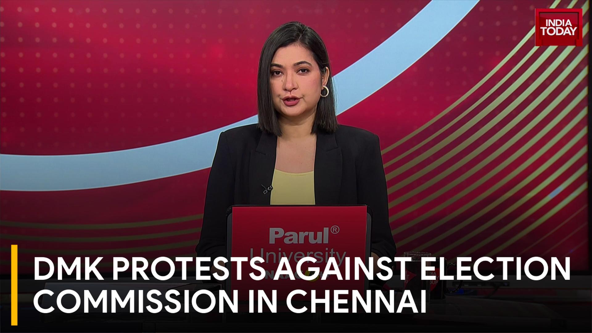 DMK protests against Election Commission in Chennai amid row over SIR ...