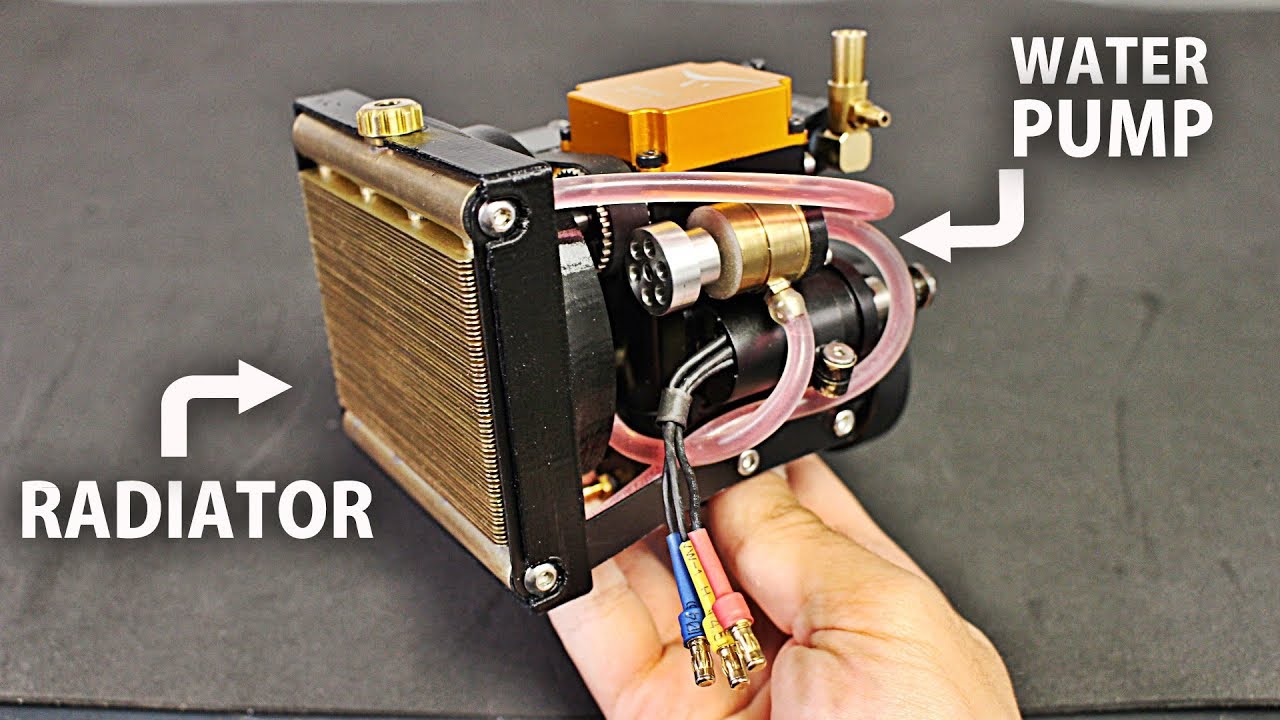 Building a water-cooling system for a four-stroke RC engine