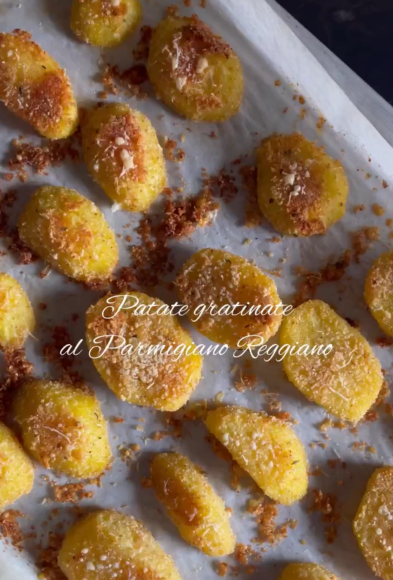 Patate al forno croccanti con Parmigiano Reggiano DOP