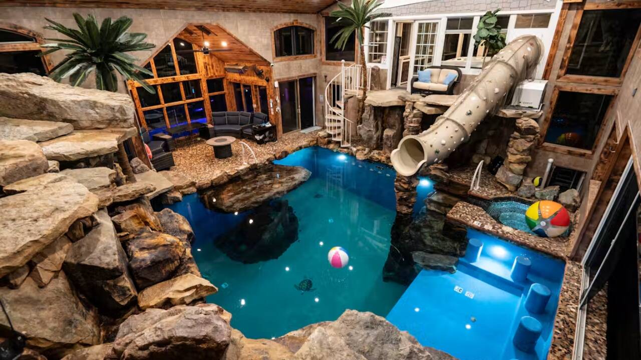 Indiana man builds 60,000-gallon backyard water park