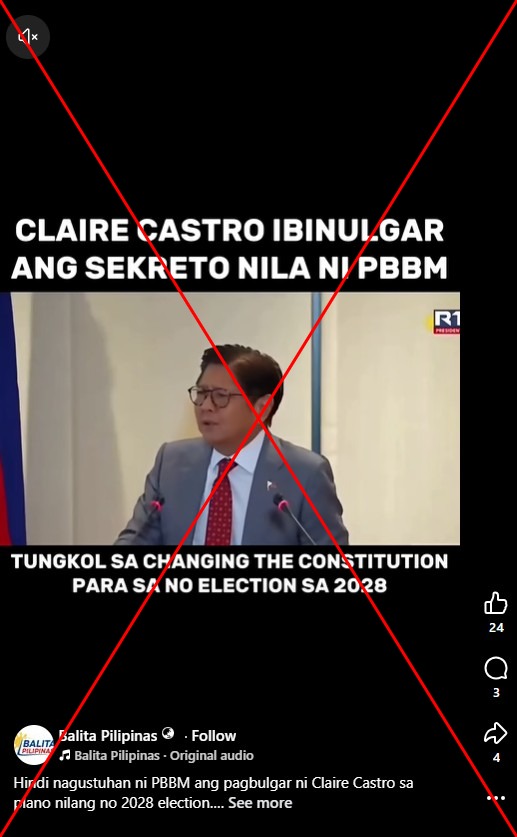 Philippine leader targeted with misleadingly edited clip over upcoming vote