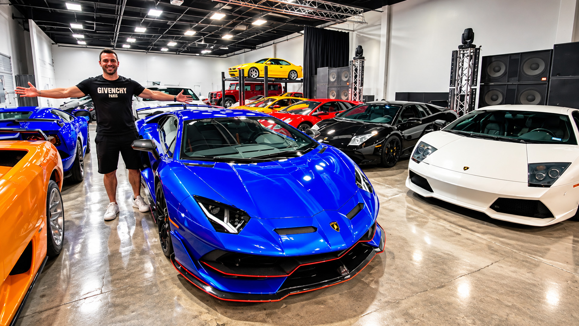 Inside a billionaire's massive Lamborghini supercar collection