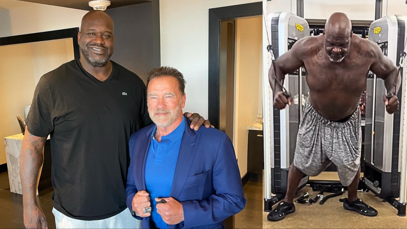 NBA legend Shaquille O'Neal smokes Arnold-inspired chest workout at 54