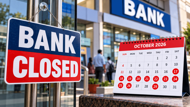 Bank holidays October 2026: Check state-wise bank closures from October ...