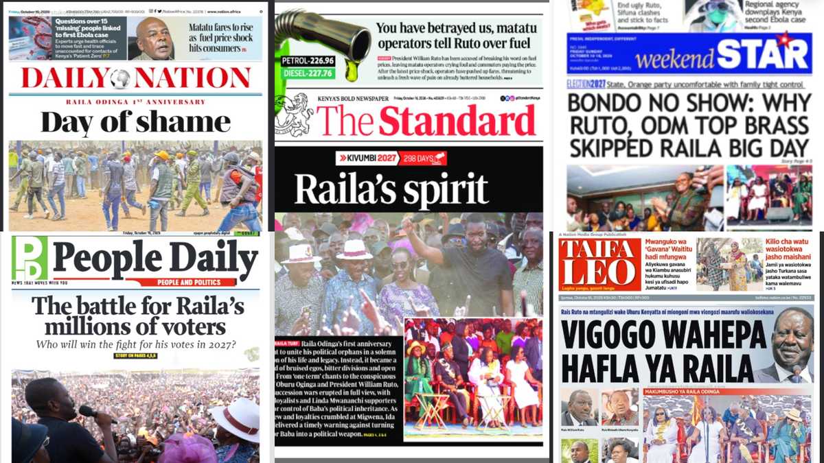 Kenyan newspapers review: Why William Ruto, top ODM leaders skipped ...
